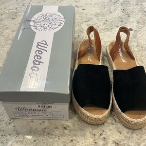 New!  Black/Tan Suede Sandal